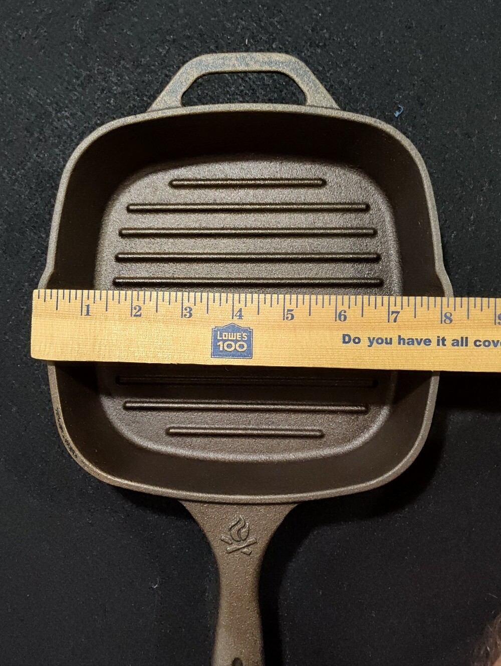 Backcountry Iron Cast Iron 8" Medium Square Grill Pan W/Assist Handle - Seasoned - Picture 10 of 12